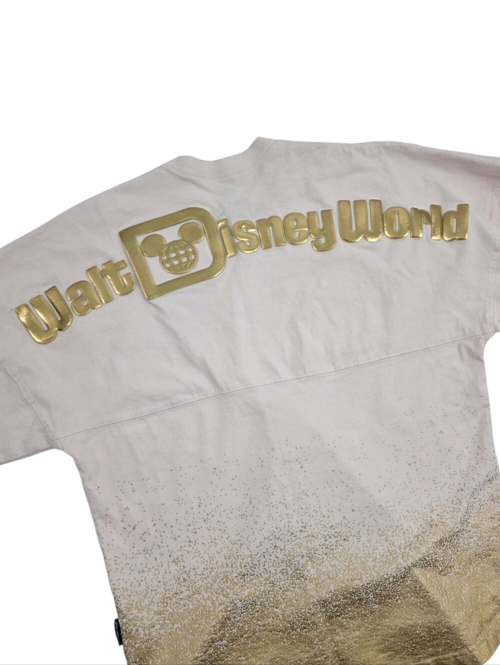 Walt Disney World Spirit Jersey Adult Golden Logo Small Pink Gold Oversized